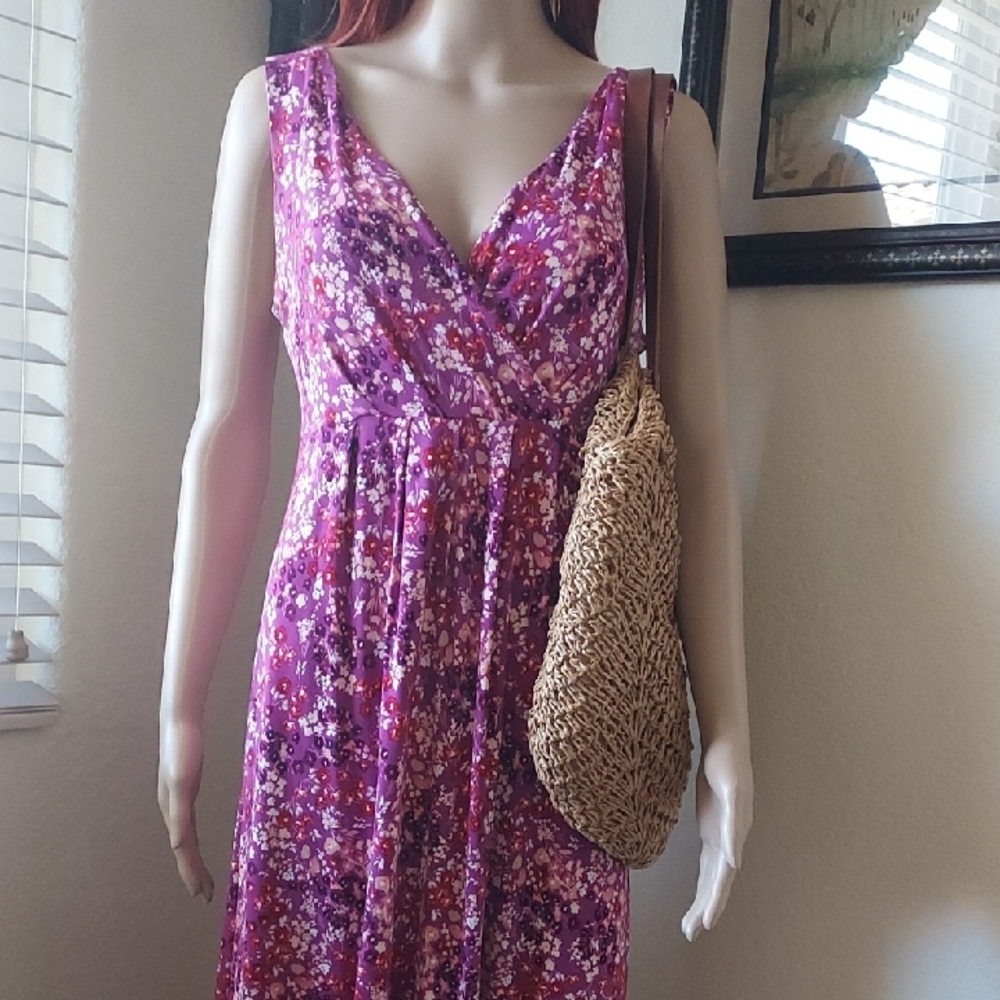 St. John's Bay Purple Floral Dress